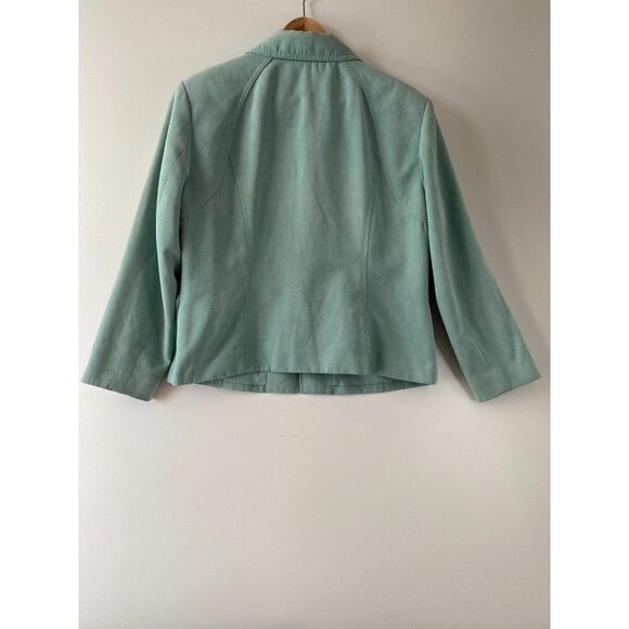 Proportion Petite Conrad C Women's Teal Blazer / Jacket with Zipper Size… - Picture 10 of 12